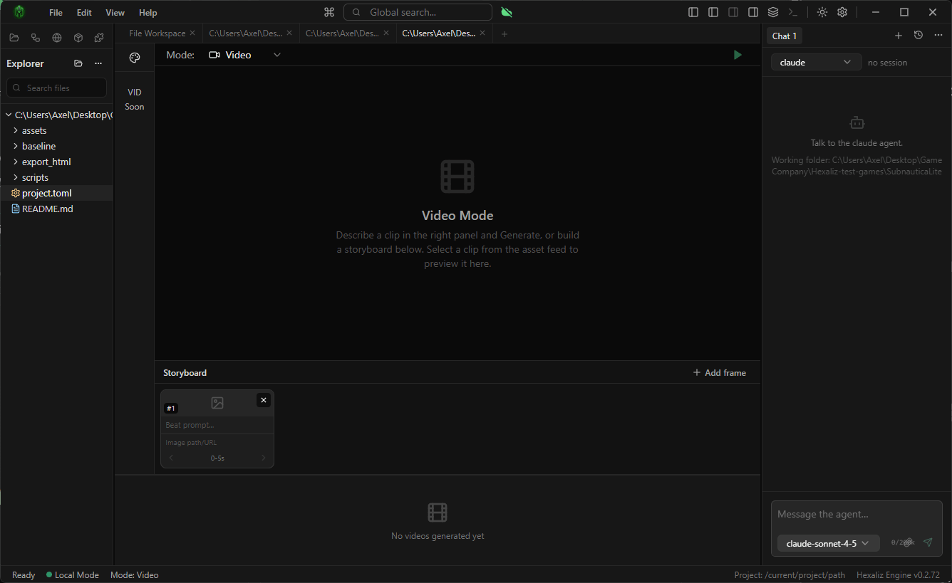 Hexaliz Video mode